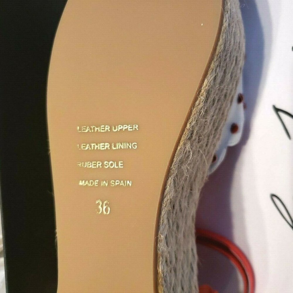 Isa Tapia New Shoes Women's 36 Cherry Platform Sandal Stud Leather NIB $350 ART - Picture 14 of 14